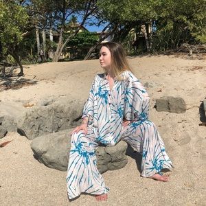 Free People Blue Tie Dye 2 piece set SIZE XS